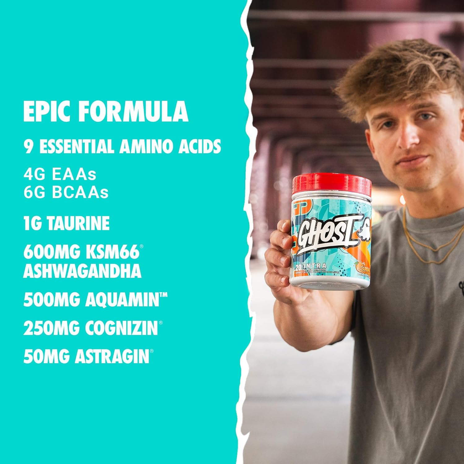 GHOST® Amino | Orange Squeeze • BCAA + EAA • Nootropics • Hydration