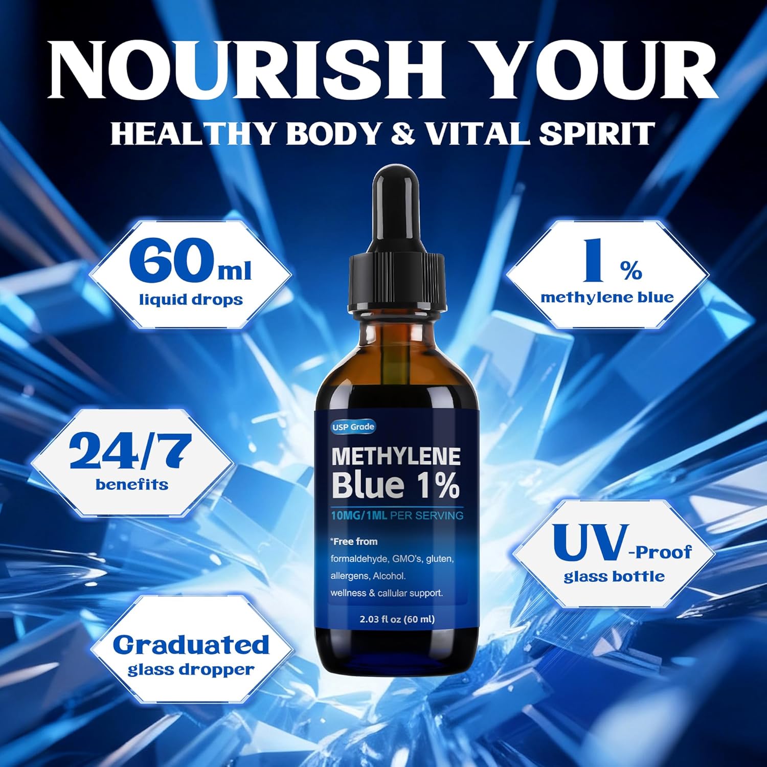1% Methylene Blue Solution - The Gold Standard Of Mitochondrial Energy